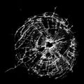 Pieces of destructed Shattered glass Royalty Free Stock Photo