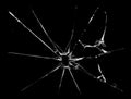 Pieces of destructed Shattered glass Royalty Free Stock Photo