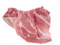 Pieces of fresh raw pork meat on white background Royalty Free Stock Photo