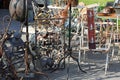 furniture from an antique dealer's stall in the open-air second- Royalty Free Stock Photo