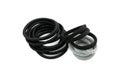 Pieces of hair elastics to tie hair. Rubber head dressing in Black Grey