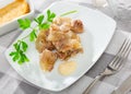 Pieces of homemade pork aspic, meat jelly Royalty Free Stock Photo