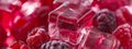 Pieces of jelly with berries. Selective focus. Royalty Free Stock Photo