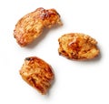 pieces of juicy fried chicken fillet