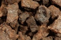 Pieces of lignite or brown coal Royalty Free Stock Photo