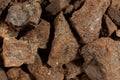 Pieces of lignite or brown coal Royalty Free Stock Photo