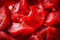 Pieces of meat artificially grown in the laboratory using stem cells, future protein food