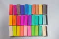 Pieces of multi-colored plasticine for modeling and modeling by children Royalty Free Stock Photo