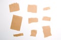 Pieces of notepaper on white background Royalty Free Stock Photo