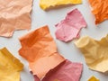 pieces of old colored torn paper background Royalty Free Stock Photo