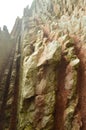 Pieces Of Pink Sandstone Wall Composed Of Fossil Records With Formations Of The Flysch Type Of The Paleocene Geopark UNESCO Basque Royalty Free Stock Photo