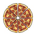 Pieces of pizza, sketch for your design