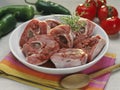 Pieces of raw mutton Royalty Free Stock Photo