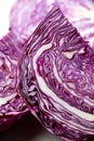 Pieces of red cabbage view Royalty Free Stock Photo