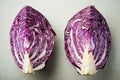 Pieces of red cabbage view Royalty Free Stock Photo