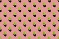 Pieces of ripe juicy kiwi on pastel pink background. Summer bright positive concept.