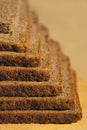 Pyramid pieces of rye bread Royalty Free Stock Photo