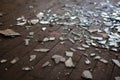Pieces of shattered glass or mirror Royalty Free Stock Photo
