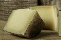 Pieces of sheep milk cheese