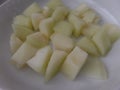 Pieces of sweet honey dew melon Royalty Free Stock Photo