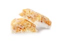 Pieces of tasty protein bar Royalty Free Stock Photo