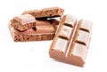 Pieces of tile porous milk chocolate