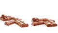 Pieces of tile porous milk chocolate