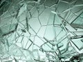 Pieces of transparent glass broken or cracked Royalty Free Stock Photo