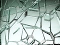 Pieces of transparent glass broken or cracked Royalty Free Stock Photo