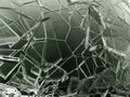 Pieces of transparent glass broken or cracked Royalty Free Stock Photo