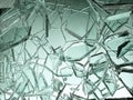 Pieces of transparent glass broken or cracked Royalty Free Stock Photo