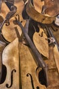 Pieces of violins Royalty Free Stock Photo