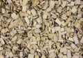 Pieces of wood chip smoking element giving flavor and taste many elements pattern natural beige