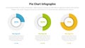 piechart or pie chart diagram infographics template diagram with outline progress percentage with 3 point with design for slide