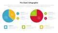 piechart or pie chart diagram infographics template diagram with 2 point with piechart comparison data design for slide