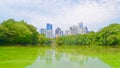 Piedmont Lake View from Piedmont park, Midtown, Atlanta, Georgia, The United State of America Royalty Free Stock Photo