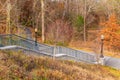 Piedmont Park Trail and stairs to Grand Arbor, Atlanta, USA Royalty Free Stock Photo