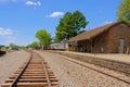 Piedra Sola, Paysandu, Uruguay, January 05, 2018: Abandoned railway train station of Piedra Sola, Salto, Uruguay