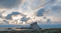 Piedras Blancas point at sunset on the Central California Coast north of San Simeon California Royalty Free Stock Photo