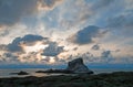 Piedras Blancas point at sunset on the Central California Coast north of San Simeon California Royalty Free Stock Photo