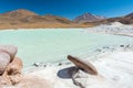 Piedras Rojas, volcano, snow, mountain, rocks, lake, white sand, turquoise water