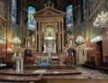 Piekary Sl, Poland, July 27, 2022: Interior of the Basilica at Sanctuary of Mary, Mother of Love and Social Justice in Piekary Royalty Free Stock Photo