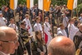 Piekary Slaskie, Poland, May 28, 2023: Pilgrimage of men and young men to Mary Piekarska. Official delegations, invited guests,