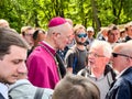 Piekary Slaskie, Poland, May 28, 2023: Pilgrimage of men and young men to Mary Piekarska. Coadjutor Archbishop of Katowice