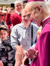 Piekary Slaskie, Poland, May 28, 2023: Pilgrimage of men and young men to Mary Piekarska. Coadjutor Archbishop of Katowice