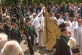 Piekary Slaskie, Poland, May 28, 2023: Pilgrimage of men and young men to Mary Piekarska. Official delegations, invited guests,