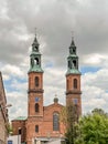 Piekary Slaskie in Upper Silesia Gorny Slask region of Poland. Neo-romanesque basilica of St Mary Royalty Free Stock Photo