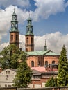 Piekary Slaskie in Upper Silesia Gorny Slask region of Poland. Neo-romanesque basilica of St Mary Royalty Free Stock Photo