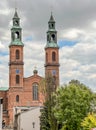 Piekary Slaskie in Upper Silesia Gorny Slask region of Poland. Neo-romanesque basilica of St Mary Royalty Free Stock Photo