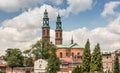 Piekary Slaskie in Upper Silesia Gorny Slask region of Poland. Neo-romanesque basilica of St Mary Royalty Free Stock Photo